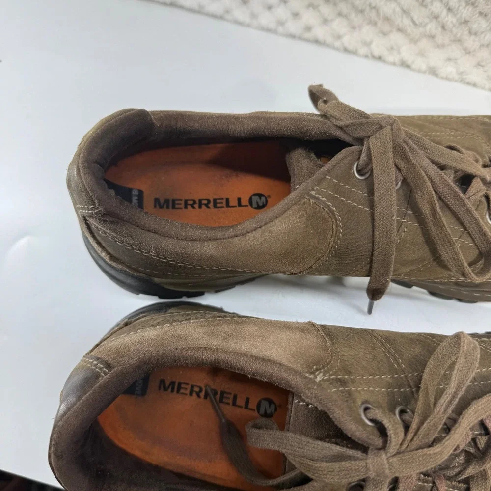 Merrell Canteen J42107 Shoes Men 13 Brown Leather Casual Hiking Walking Sneakers
